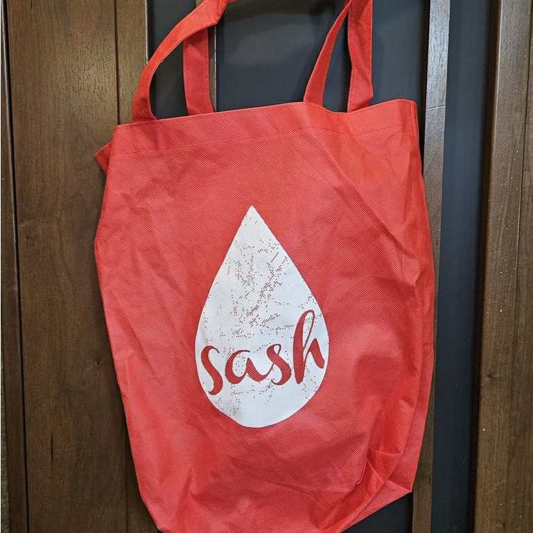 Previously Owned Red Sash Tote Bag